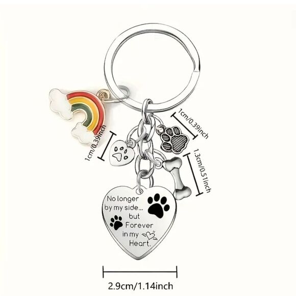 NEW! Pet Memorial Keychain, “I Loved You My Whole Life…” - Picture 2 of 4